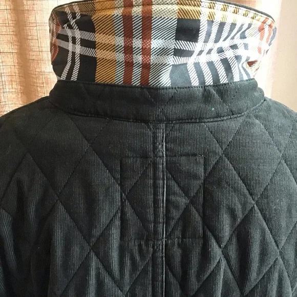 Talbots XL Women’s Quilted Jacket Corduroy Hunter Green Barn/Fisherman Core - Picture 5 of 16